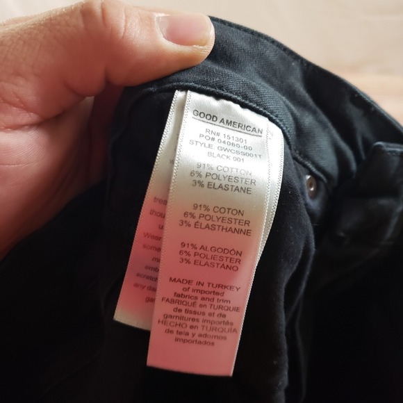 Good American Jeans Women 8 Black Jeggings‎ Skinny Good Waist Crop High Rise - Picture 11 of 12